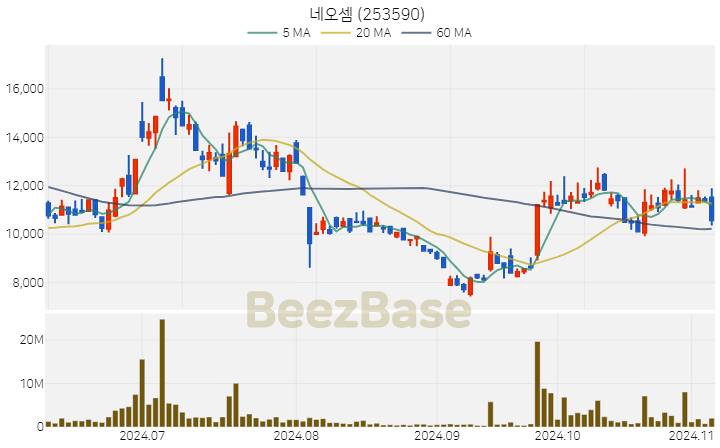 네오셈 주가 분석 및 주식 종목 차트 | 2024.11.06