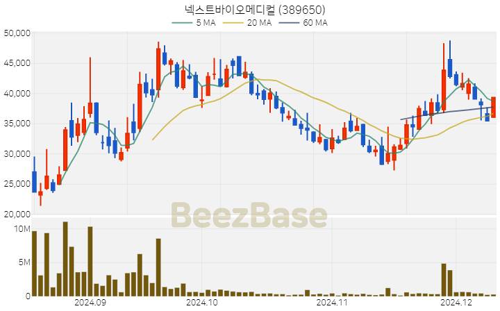 넥스트바이오메디컬 주가 분석 및 주식 종목 차트 | 2024.12.10