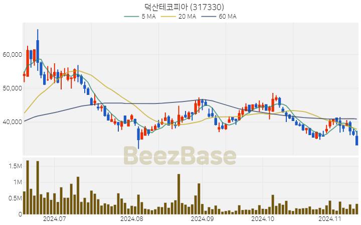 덕산테코피아 주가 분석 및 주식 종목 차트 | 2024.11.13