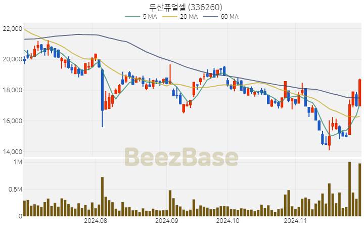 두산퓨얼셀 주가 분석 및 주식 종목 차트 | 2024.11.28