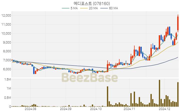 메디포스트 주가 분석 및 주식 종목 차트 | 2024.12.12