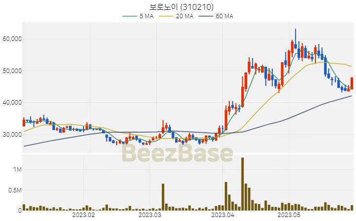 보로노이 주가 분석 및 주식 종목 차트 | 2023.05.31