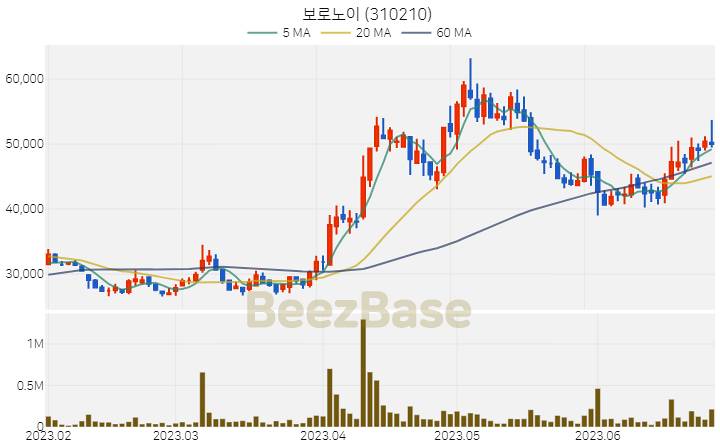 보로노이 주가 분석 및 주식 종목 차트 | 2023.06.28