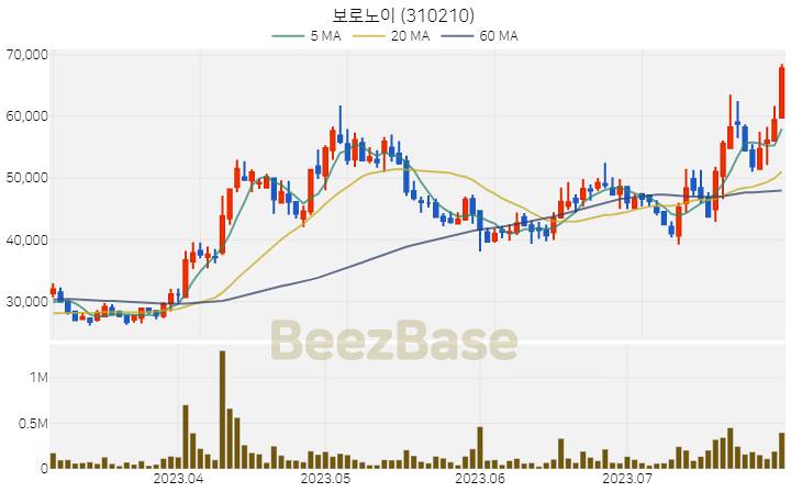 보로노이 주가 분석 및 주식 종목 차트 | 2023.08.01