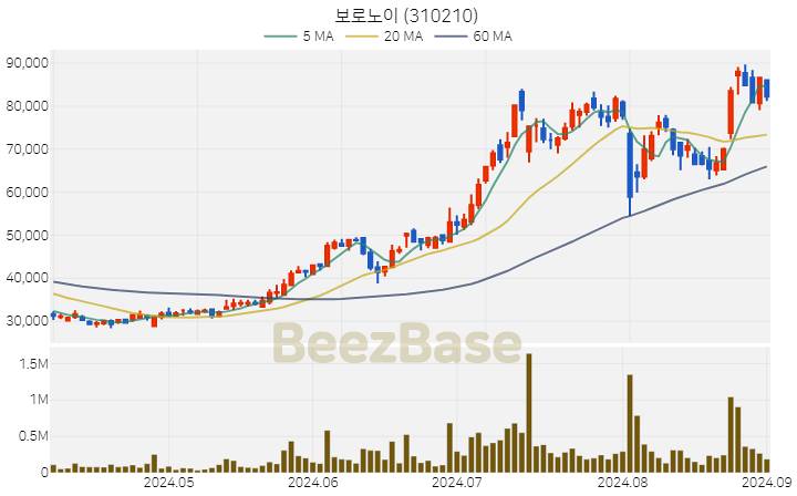 보로노이 주가 분석 및 주식 종목 차트 | 2024.09.02