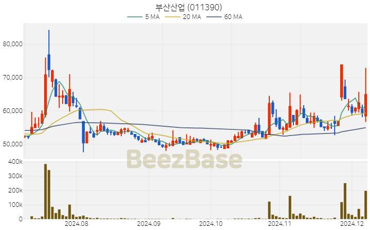 부산산업 주가 분석 및 주식 종목 차트 | 2024.12.06