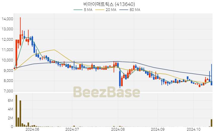 비아이매트릭스 주가 분석 및 주식 종목 차트 | 2024.10.17