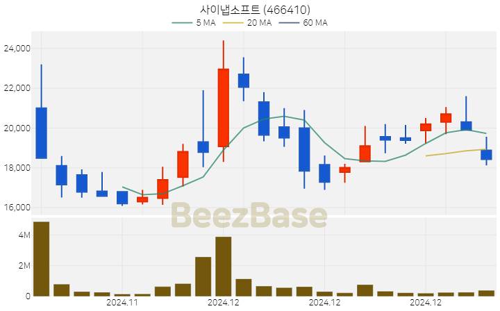 [주가 차트] 사이냅소프트 - 466410 (2024.12.19)