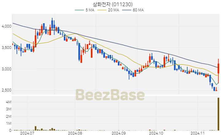 삼화전자 주가 분석 및 주식 종목 차트 | 2024.11.15