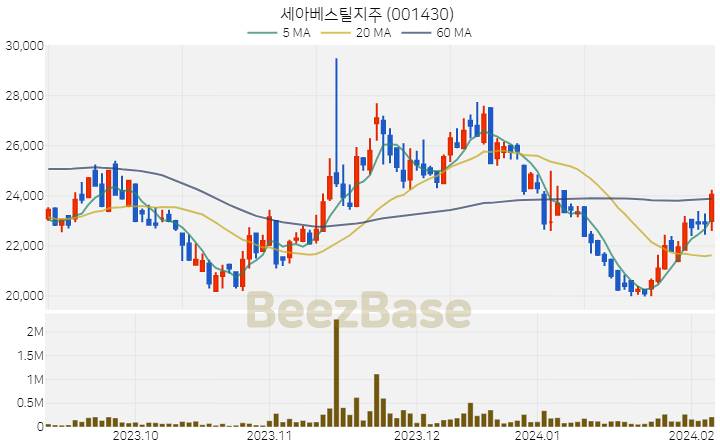 세아베스틸지주 주가 분석 및 주식 종목 차트 | 2024.02.07
