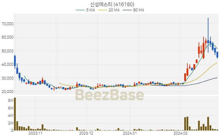 신성에스티 주가 분석 및 주식 종목 차트 | 2024.02.27