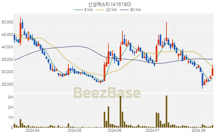 신성에스티 주가 분석 및 주식 종목 차트 | 2024.08.12