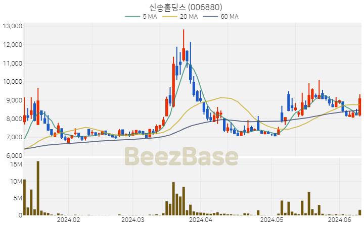 신송홀딩스 주가 분석 및 주식 종목 차트 | 2024.06.12