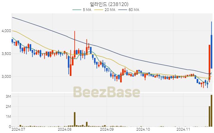 얼라인드 주가 분석 및 주식 종목 차트 | 2024.11.21