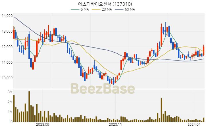 에스디바이오센서 주가 분석 및 주식 종목 차트 | 2024.01.09