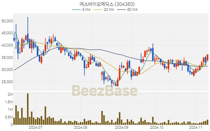 에스바이오메딕스 주가 분석 및 주식 종목 차트 | 2024.11.11