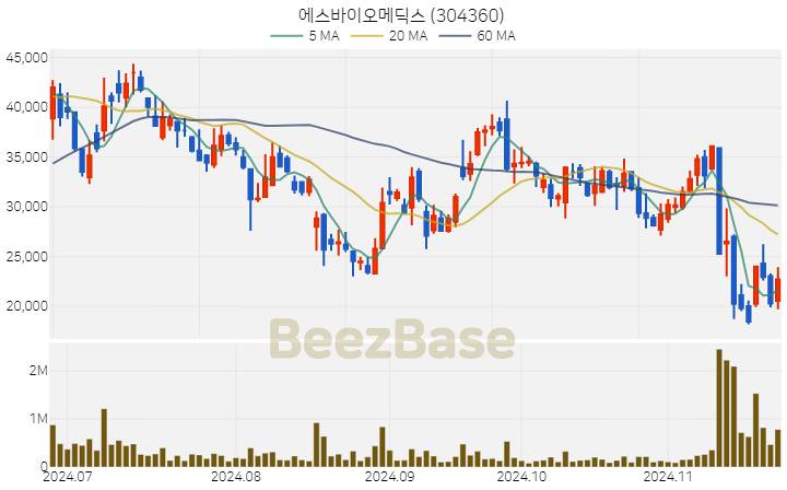 에스바이오메딕스 주가 분석 및 주식 종목 차트 | 2024.11.22