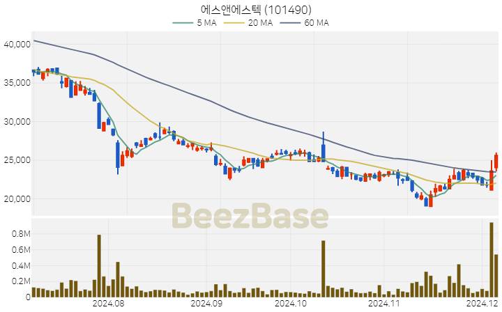 에스앤에스텍 주가 분석 및 주식 종목 차트 | 2024.12.05