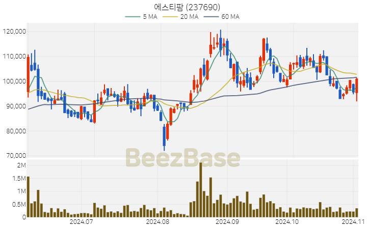 에스티팜 주가 분석 및 주식 종목 차트 | 2024.11.04