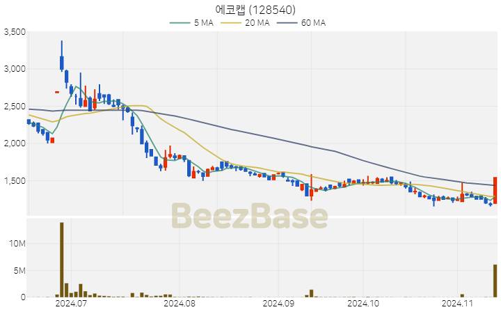 에코캡 주가 분석 및 주식 종목 차트 | 2024.11.13