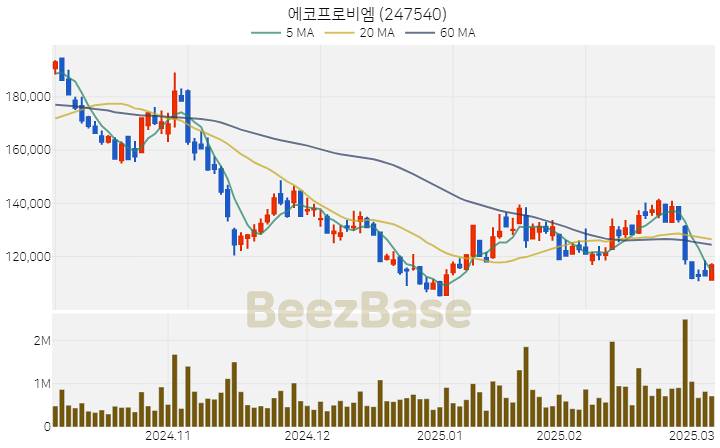 [주가 차트] 에코프로비엠 - 247540 (2025.03.07)