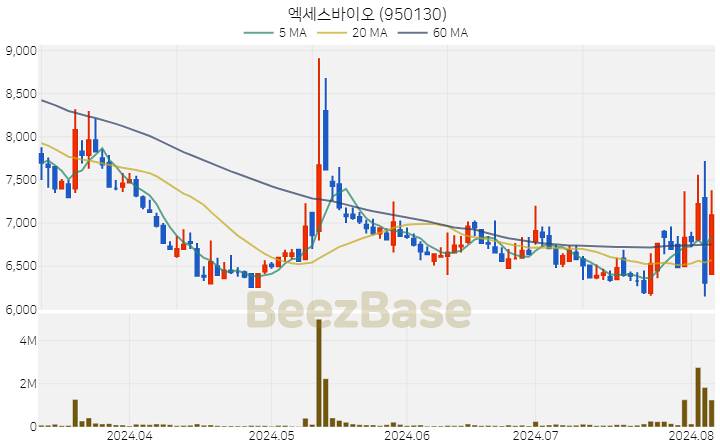 엑세스바이오 주가 분석 및 주식 종목 차트 | 2024.08.06