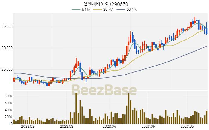 엘앤씨바이오 주가 분석 및 주식 종목 차트 | 2023.06.16