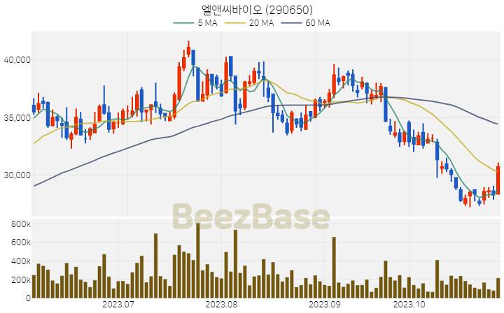 엘앤씨바이오 주가 분석 및 주식 종목 차트 | 2023.11.01