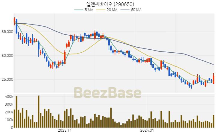 엘앤씨바이오 주가 분석 및 주식 종목 차트 | 2024.02.20