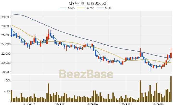 엘앤씨바이오 주가 분석 및 주식 종목 차트 | 2024.06.14