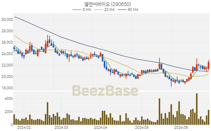 엘앤씨바이오 주가 분석 및 주식 종목 차트 | 2024.06.24