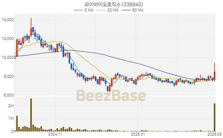 [주가 차트] 와이바이오로직스 - 338840 (2025.03.04)