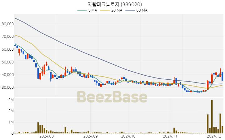 자람테크놀로지 주가 분석 및 주식 종목 차트 | 2024.12.06