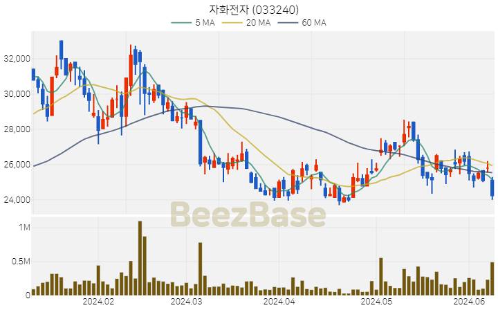 자화전자 주가 분석 및 주식 종목 차트 | 2024.06.11