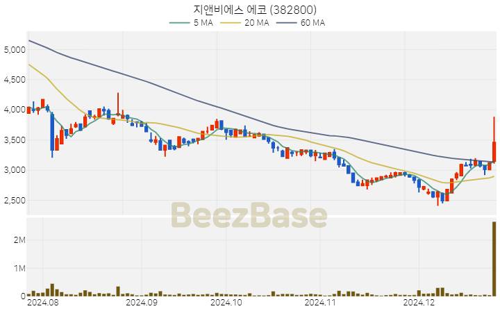 [주가 차트] 지앤비에스 에코 - 382800 (2024.12.24)