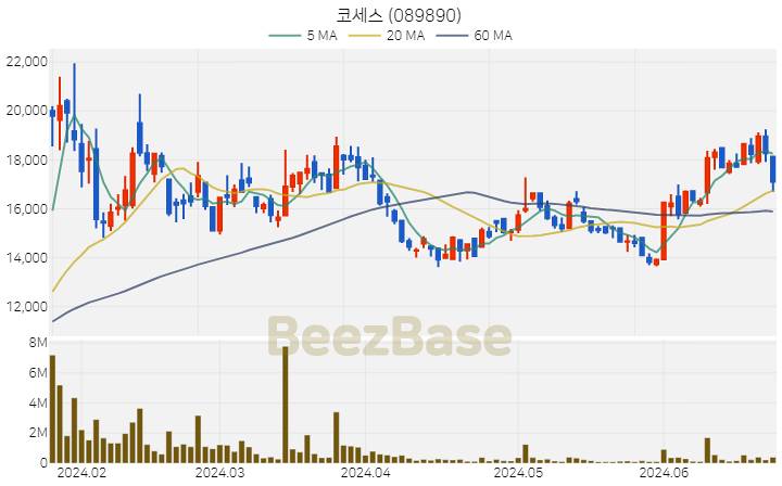 코세스 주가 분석 및 주식 종목 차트 | 2024.06.25
