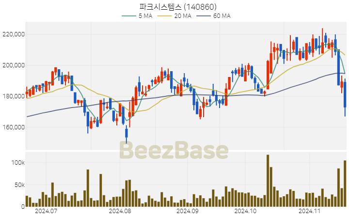 파크시스템스 주가 분석 및 주식 종목 차트 | 2024.11.18