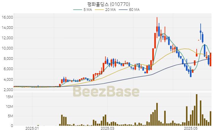 평화홀딩스 주가 분석 및 주식 종목 차트 | 2025.05.20