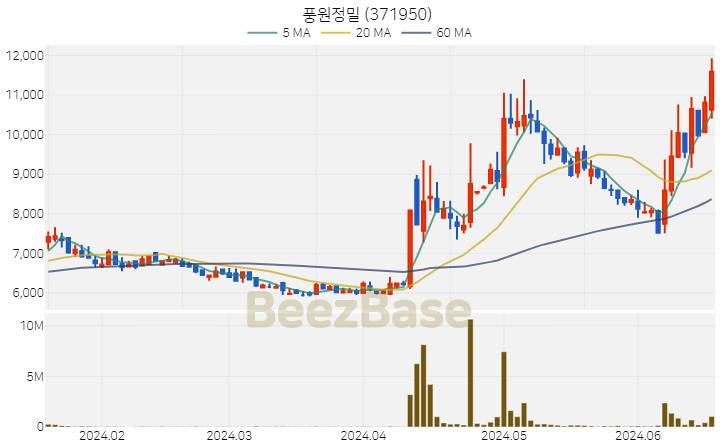 풍원정밀 주가 분석 및 주식 종목 차트 | 2024.06.19