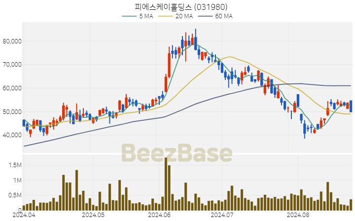 피에스케이홀딩스 주가 분석 및 주식 종목 차트 | 2024.08.26