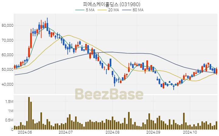 피에스케이홀딩스 주가 분석 및 주식 종목 차트 | 2024.10.23