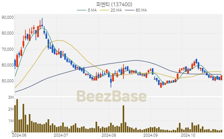 피엔티 주가 분석 및 주식 종목 차트 | 2024.10.28
