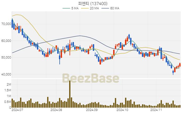 피엔티 주가 분석 및 주식 종목 차트 | 2024.11.21