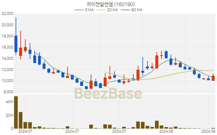 하이젠알앤엠 주가 분석 및 주식 종목 차트 | 2024.08.27