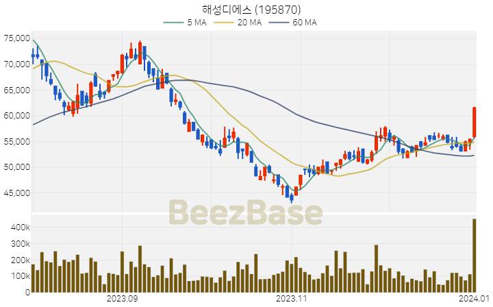 해성디에스 주가 분석 및 주식 종목 차트 | 2024.01.02