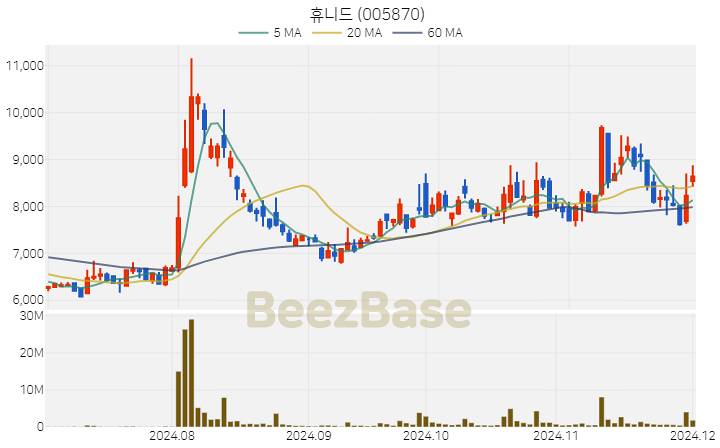 휴니드 주가 분석 및 주식 종목 차트 | 2024.12.02