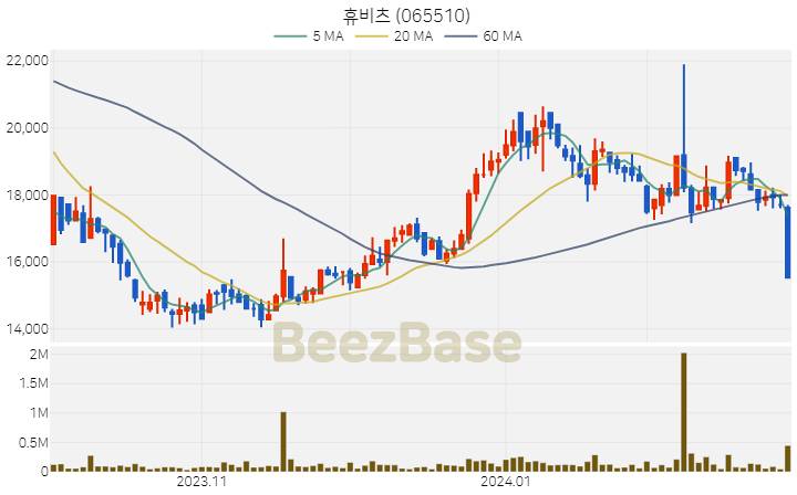 휴비츠 주가 분석 및 주식 종목 차트 | 2024.02.27