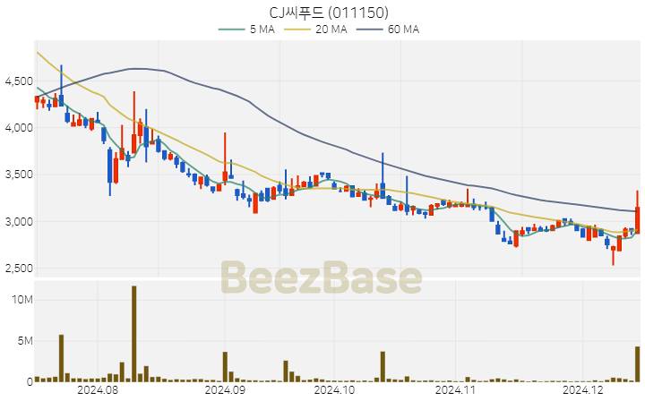 CJ씨푸드 주가 분석 및 주식 종목 차트 | 2024.12.13