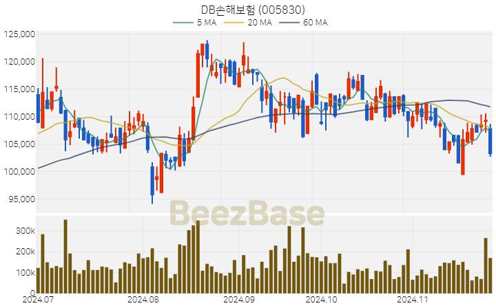 DB손해보험 주가 분석 및 주식 종목 차트 | 2024.11.26