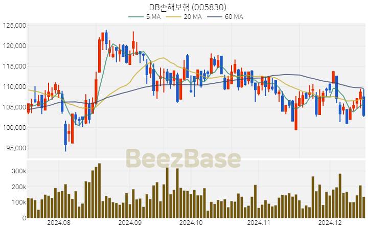 DB손해보험 주가 분석 및 주식 종목 차트 | 2024.12.16